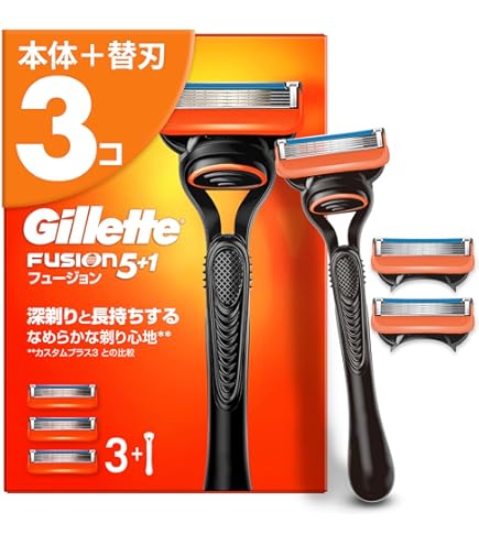 Amazon.co.jp: ジレット フュージョン5+1 マニュアル 髭剃り カミソリ